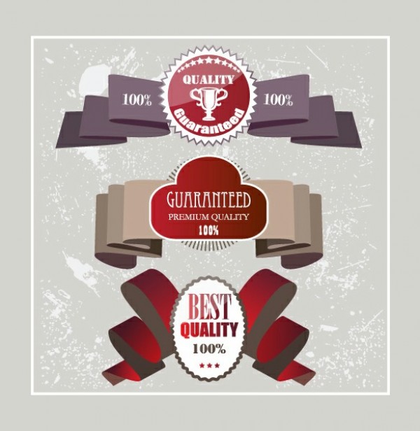 web vector unique ui elements stylish set satisfaction guaranteed ribbons quality premium quality original new interface illustrator high quality hi-res HD graphic fresh free download free folded ribbon EPS elements download detailed design creative Best Quality badges badge award 100% 