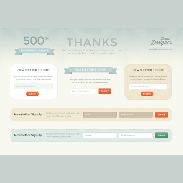 web vintage unique ui elements ui ticket submit button stylish stitched signup forms signup set ribbon banner quality psd original newsletter forms newsletter new modern light interface input fields hi-res HD fresh free download free elements download detailed design creative clean 