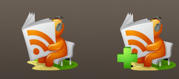 ui elements RSS icons PSD file 