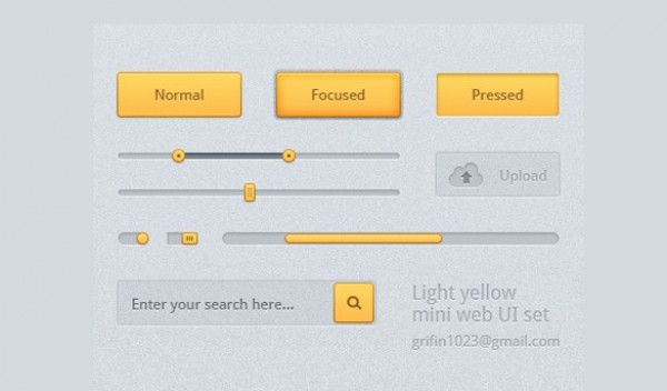 yellow web upload unique ui kit ui elements ui stylish slider simple search quality original new modern minimalistic minimal mini light kit interface hi-res HD grey gray fresh free download free elements download detailed design creative clean buttons 