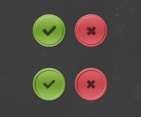 x web unique ui elements ui tick stylish set round red quality psd original new modern interface hi-res HD green fresh free download free elements download detailed design cross creative clean check buttons 