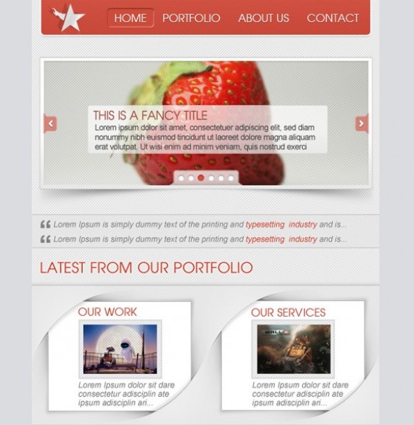 webpage web unique ui elements ui template stylish star red quality psd original new modern interface hi-res HD fresh free download free facebook page elements download detailed design creative clean 