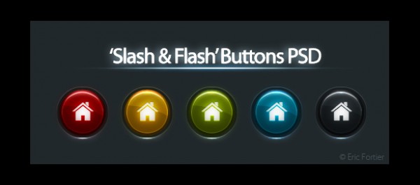 ui elements PSD file multiple colors home buttons 