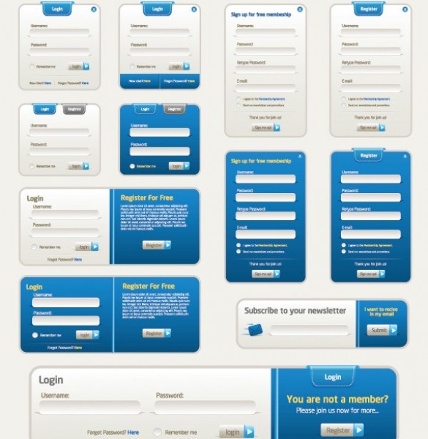 web ui forms web vector unique ui elements Subscribe stylish sign up quality original orange new login form interface illustrator high quality hi-res HD graphic fresh free download free form elements download detailed design creative blue 