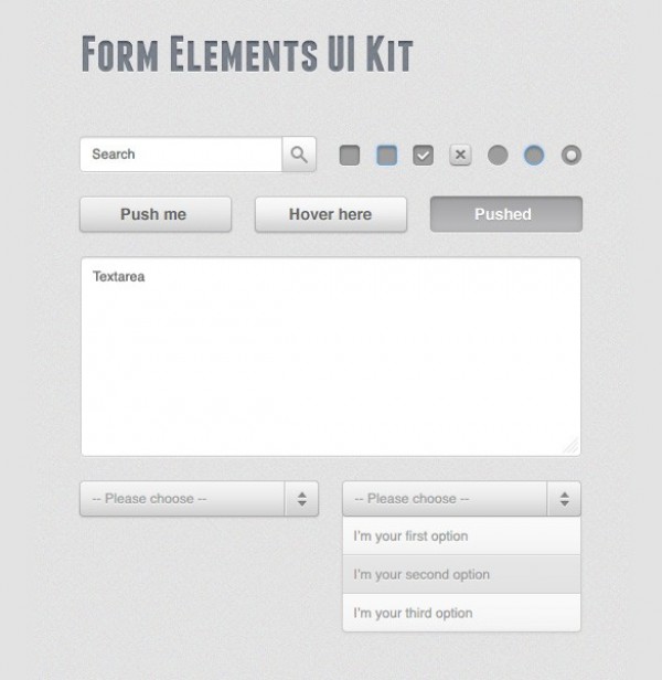 web unique ui set ui kit ui elements ui textarea stylish states set search field radio buttons quality psd pressed original new modern light ui kit light kit interface hover hi-res HD fresh free download free forms form elements elements dropdown download detailed design creative clean check boxes buttons active 