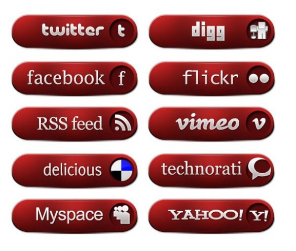 web unique ui elements ui stylish social set red quality psd oval original new networking modern media interface icons hi-res HD fresh free download free elements download detailed design creative clean chunky bookmarking 