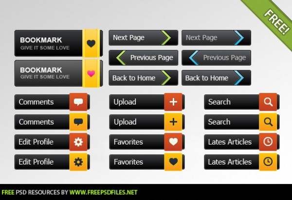 web unique ui elements ui tabs stylish simple set quality pack original next page new modern last page interface hi-res HD fresh free download free elements download detailed design creative comment button clean buttons bookmark button arrows 