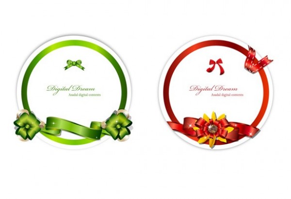 web vector unique ui elements text stylish sticker round ribbons red quality original new interface illustrator high quality hi-res HD green graphic fresh free download free frame floral EPS elements download detailed design creative circle bows 