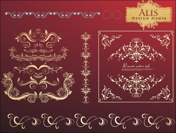 web vector unique ui elements swirls stylish romantic quality ornaments original new interface illustrator high quality hi-res HD graphic fresh free download free floral elements download detailed design decorations creative 
