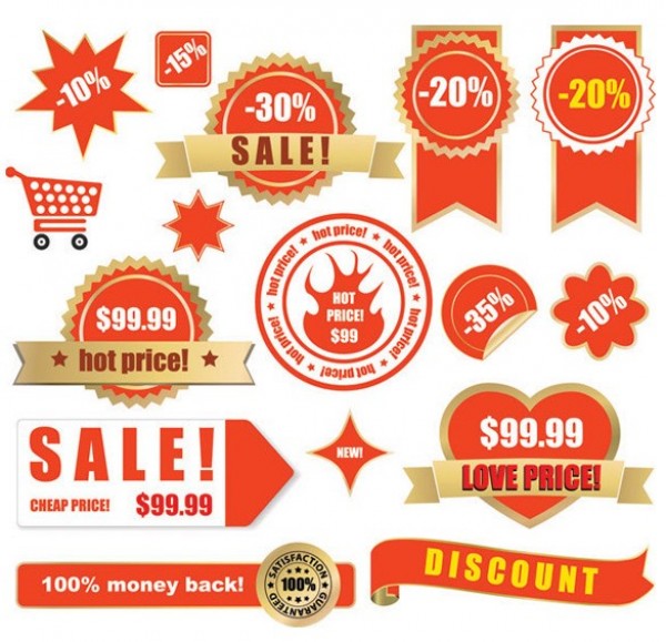 web vector unique ui elements stylish stickers shopping cart set sales ribbons red quality original new labels interface illustrator icon high quality hi-res HD graphic fresh free download free EPS elements download detailed design creative banners 