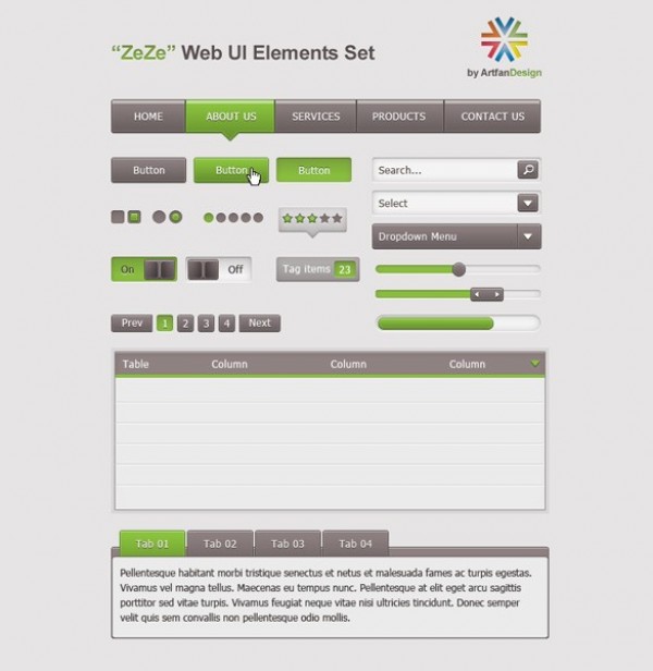web unique ui elements ui tags tabs stylish sliders simple search quality pagination original new navigation modern menu interface hi-res header HD grey green gray fresh free download free forms elements dropdown download detailed design creative clean buttons 