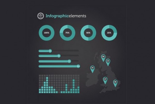 web vector unique ui elements stylish sliders set round quality progress bars professional pins pie charts percentage original new markers map pins interface infographic illustrator high quality hi-res HD graphic fresh free download free elements download detailed design creative circular charts AI 
