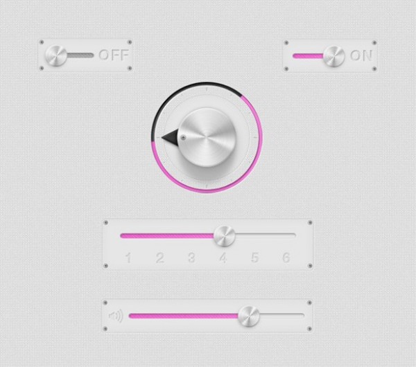 web unique ui elements ui toggles stylish sliders simple quality pink original new modern knobs interface hi-res HD grey gray fresh free download free elements download detailed design creative clean Chrome 