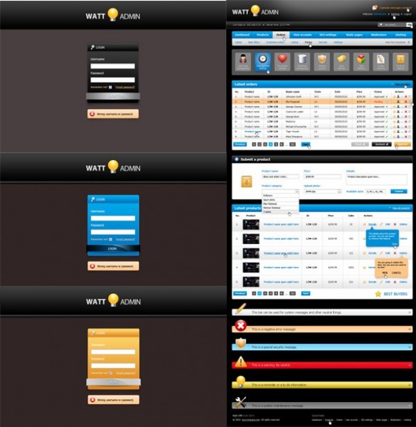 web admin web unique ui elements ui stylish simple quality psd original new modern login layout interface hi-res HD grid fresh free download free form elements download detailed design creative clean box back end admin back end administration 