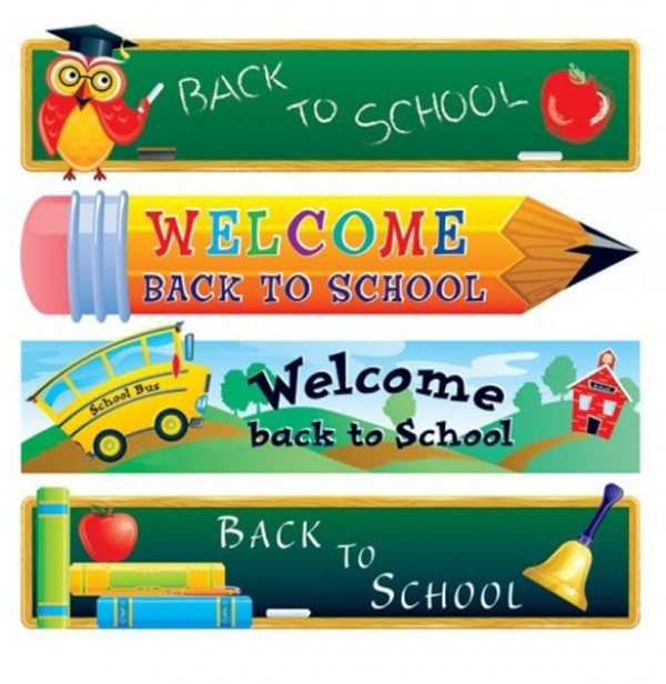 web vector unique ui elements stylish set school bus school banners sale quality pencil owl original new interface illustrator high quality hi-res HD graphic fresh free download free EPS elements download detailed design creative colorful banners back to school banner Back to school apple 