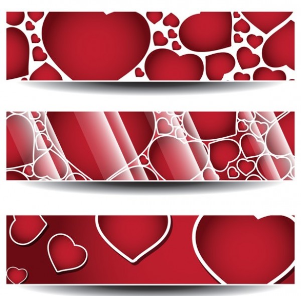 web vector valentines unique ui elements stylish red quality original new interface illustrator high quality hi-res hearts header HD graphic fresh free download free elements download detailed design creative banner background abstract 