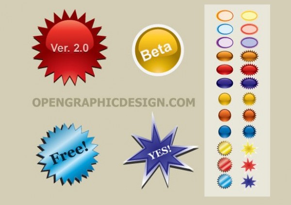 web vector unique ui elements stylish stickers star bursts shapes quality original new labels interface illustrator icons high quality hi-res HD graphic fresh free download free elements download detailed design creative colorful bursts 