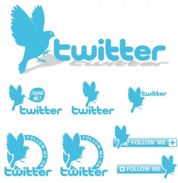 web vector unique ui elements ui twitter stylish social media social set quality original new networking modern interface hi-res HD fresh free download free follow me button follow me EPS elements download detailed design creative clean button bookmarking blue AI  