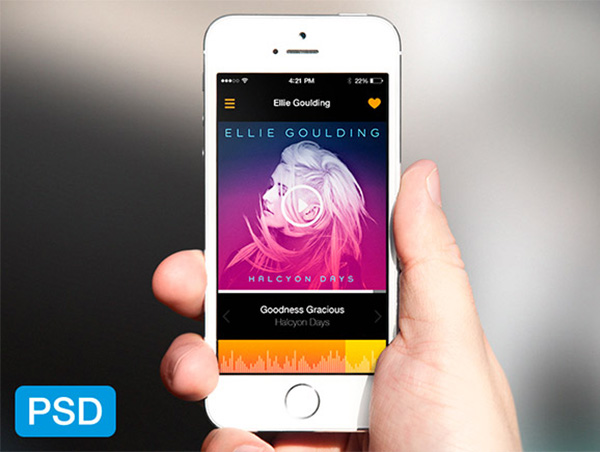 ui elements ui music player ios7 music player ios7 app ios7 free download free design concept colorful 