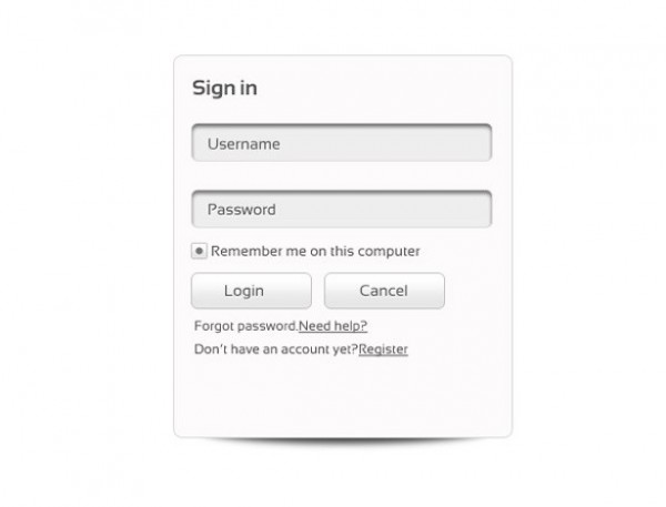 web unique ui elements ui stylish simple sign-in form sign-in box quality psd paper original new modern login form login box login interface hi-res HD fresh free download free elements drop shadows download detailed design creative clean 