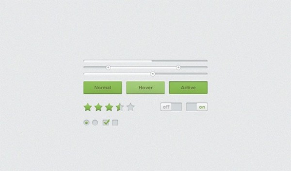 web unique ui set ui kit ui elements ui toggles stylish star rating sliders set radio buttons quality psd pressed original on/off toggle switches on off switch new modern light interface hover hi-res HD green fresh free download free elements download detailed design creative clean check boxes buttons 