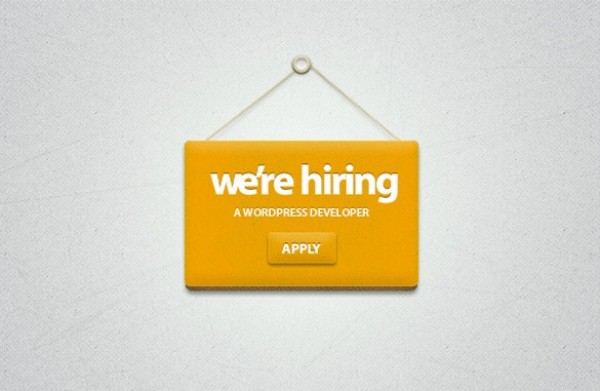 web we're hiring unique ui elements ui stylish string sign recruit quality post original new modern Job interface hire hi-res HD hanging sign fresh free download free elements download detailed design creative clean button apply 