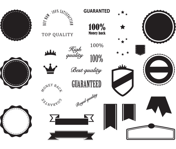vintage vector topography stickers set ribbons retro labels free download free crowns badges 