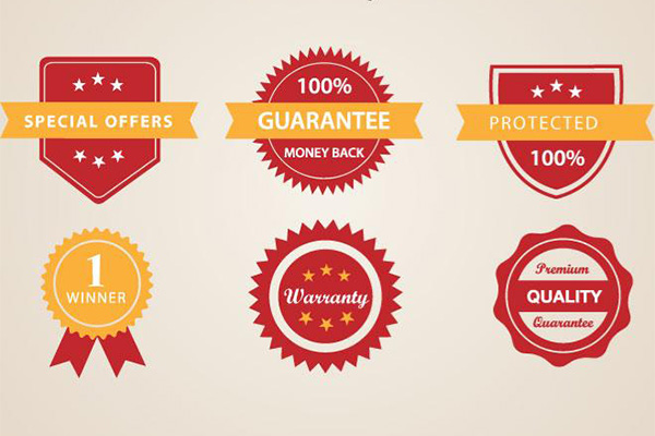 vector sales ribbons red promo labels guarantee free download free flat banners badges awards 
