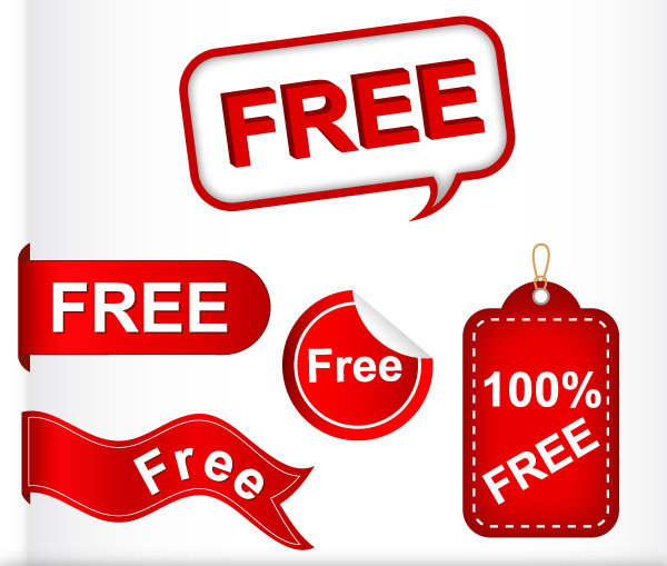 vector tag sticker speech bubble sales sale ribbon red promotional promo label free download free corner banner 