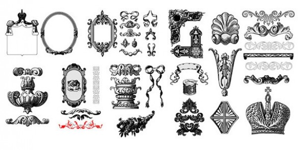 web vintage vector unique ui elements stylish scroll quality ornament original new interface illustrator high quality hi-res HD graphic fresh free download free frame elements download detailed design decoration crown creative corners continental lave patterns continental lace 