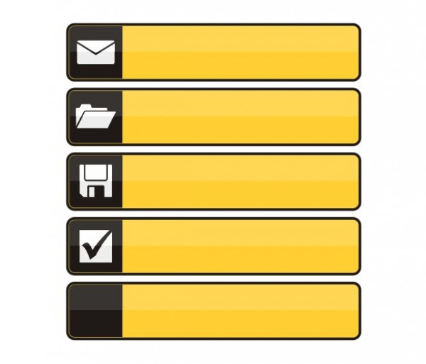 yellow web vector unique ui elements stylish set quality original new interface illustrator icons high quality hi-res HD graphic glossy fresh free download free EPS elements download detailed design creative cdr buttons big banners banner button AI 