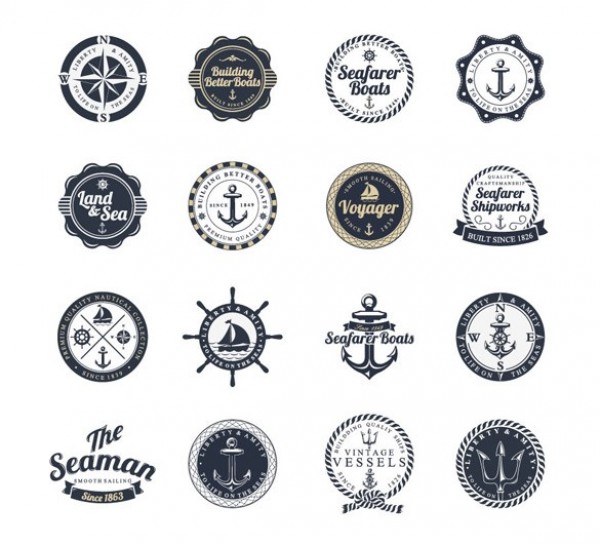 web vector unique ui elements stylish stamps ships ship wheel set sea sailing boat rope quality original ocean new navy labels interface illustrator high quality hi-res HD graphic fresh free download free EPS elements download detailed design creative compass captain boats blue badge anchors 