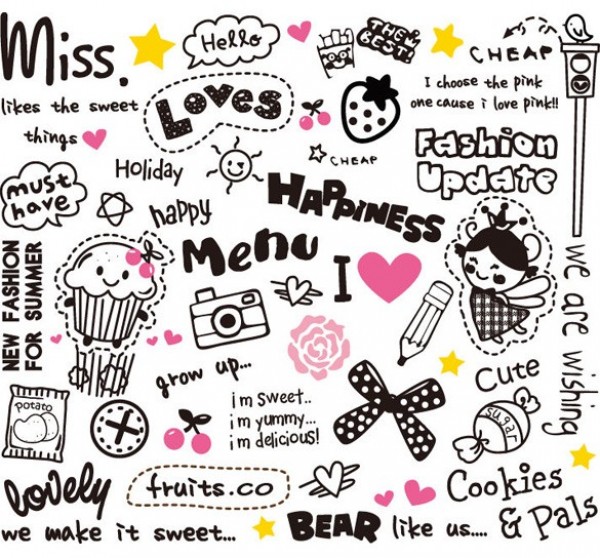 web vector unique ui elements sweet stylish strawberry set quality pack original new kids interface illustrator high quality hi-res HD hand drawn graphic fresh free download free expressions EPS elements download detailed design cute design elements cute cupcake creative candies 