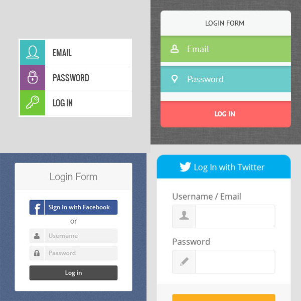 ui elements ui signin sign-in set panel login form login input free download free form field colorful box 