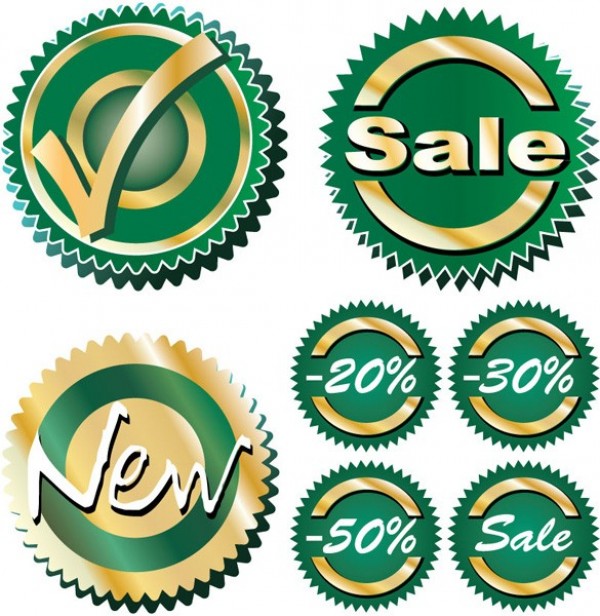 web vector unique ui elements stylish stickers shopping sale quality percent original new interface illustrator high quality hi-res HD green graphic gold fresh free download free elements download discount detailed design decorative creative 