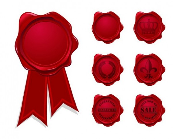 wreath web wax seal vector unique ui elements stylish stamp seal ribbon red quality original new interface illustrator high quality hi-res HD guaranteed graphic fresh french symbol free download free elements download detailed design crown creative 