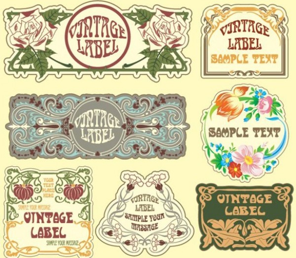 web vintage vector unique ui elements stylish retro quality original old fashioned new labels interface illustrator high quality hi-res HD graphic fresh free download free floral elements download detailed design creative 
