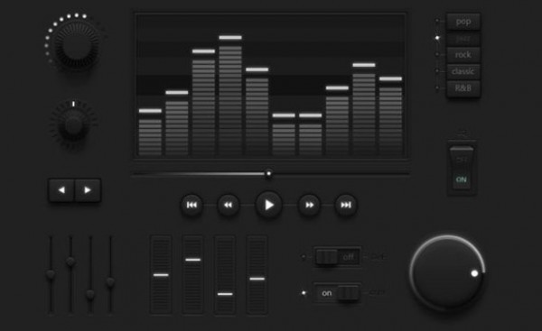 web unique ui set ui kit ui elements ui toggle switches toggle switch stylish sliders set quality psd player original on/off buttons new music player modern media player media knobs kit interface hi-res HD fresh free download free equalizer elements download detailed design dark ui kit dark player dark creative clean 