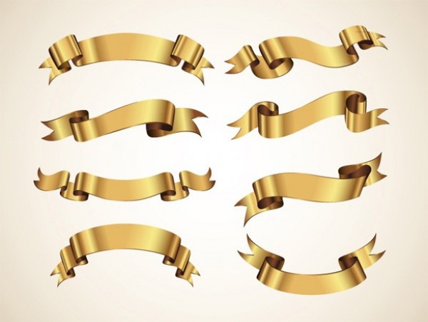 web vector unique ui elements stylish ribbons quality original new illustrator high quality graphic golden gold glossy fresh free download free download design decorative curled creative banners 
