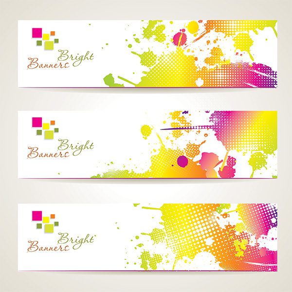 yellow vector splatter splat set pink paint free download free colorful bright banners abstract 