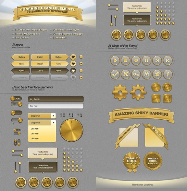 web unique ui set ui kit ui elements ui tooltips text/input fields switches sunshine stylish star rating set quality psd pack original new modern metal kit interface icons hi-res HD golden gold gears fresh free download free fav buttons elements dropdown download detailed design creative clean buttons Brass box banners badges 