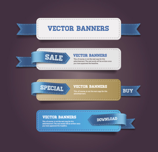 vector stitched specialty sales ribbon labels free download free elegant banners 