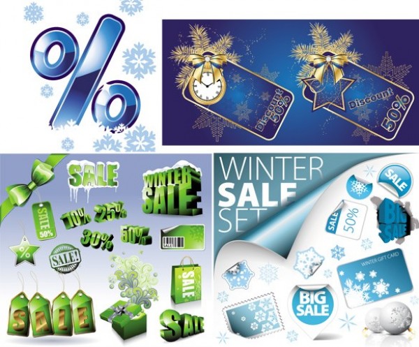 winter sale web vector unique ui elements tags stylish stickers snow shopping bag sales quality original new interface illustrator high quality hi-res HD green graphic fresh free download free elements download detailed design creative blue 