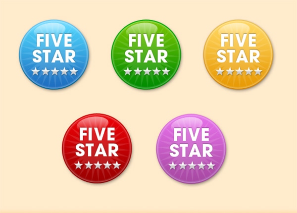 vector ui elements ui sticker stars set round label free download free badge 5 star 