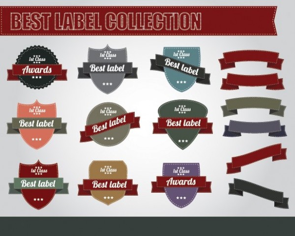 web vector unique ui elements stylish shield set ribbons ribbon banner quality original new labels interface illustrator high quality hi-res HD graphic fresh free download free EPS elements download detailed design creative banners badge award 