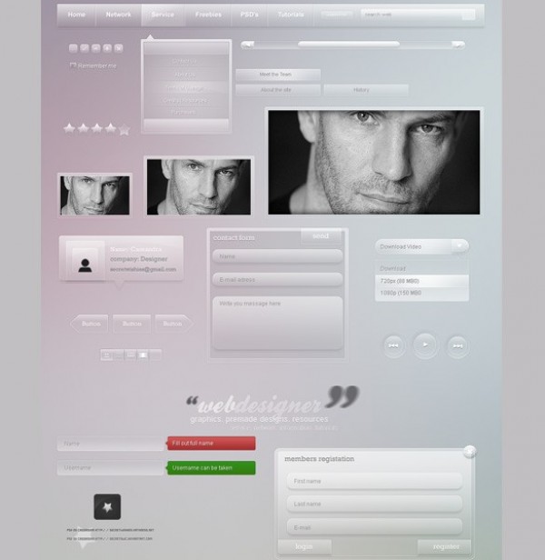 white glass white web unique ui kit ui elements ui transparent stylish sliders simple registration quality psd profile original new navigation modern menu login interface hi-res HD glass fresh free download free elements download detailed design creative Contact forms clear clean buttons 