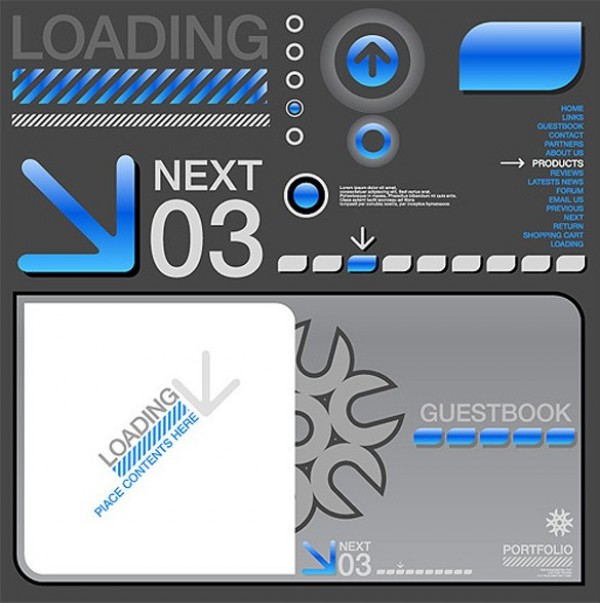 web kit web vector elements vector unique ui elements stylish quality original new loading bar kit interface illustrator high quality hi-res HD grey graphic fresh free download free elements download detailed design creative buttons blue 