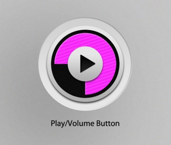 web volume button unique ui elements ui stylish round quality psd play button play pink original new modern interface hi-res HD grey fresh free download free elements download detailed design creative clean button 