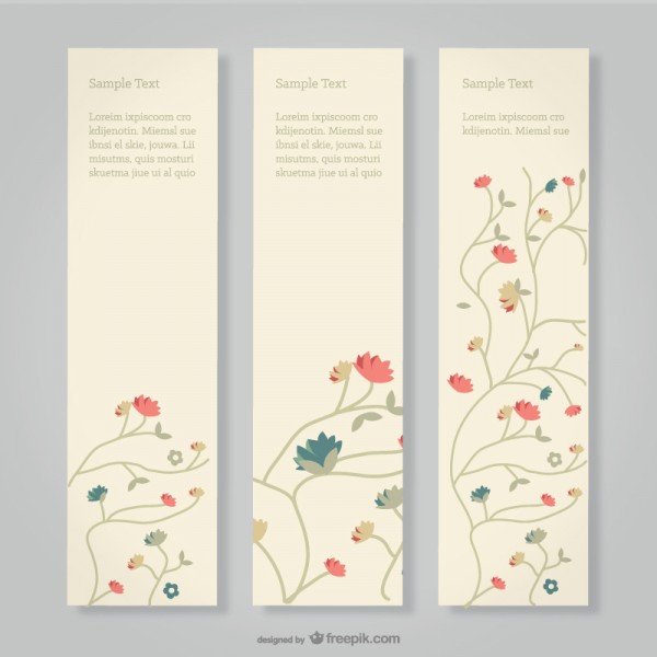 vertical banners vertical vector text oriental natural free download free floral blossom banners 