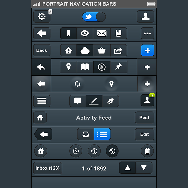 ui kit ui elements ui twitter screen navigation bar navigation mobile menu iphone icons free download free dark buttons back app 